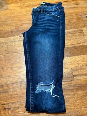 KanCan Dark Blue Distressed Skinny Jeans